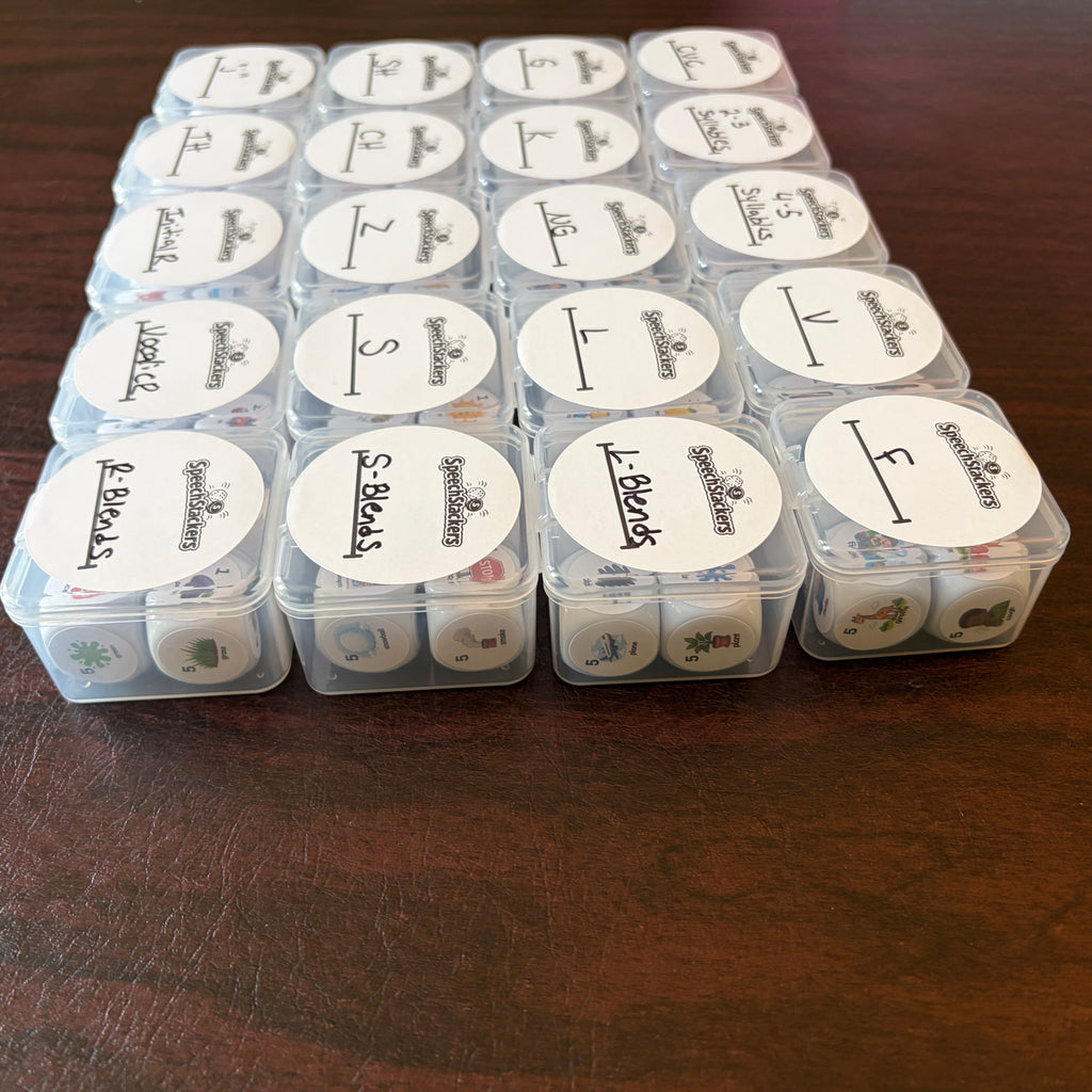 Articulation Dice Bundle – Complete 20-Set Speech Therapy Kit