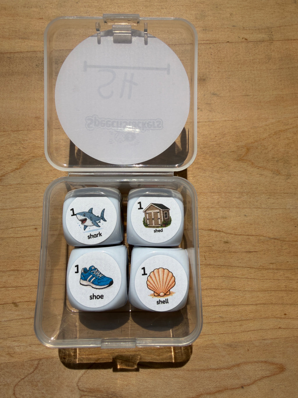 Speech Therapy Articulation Dice Set | SLP Material & Game Resource, 4 Dice, 24 Targets