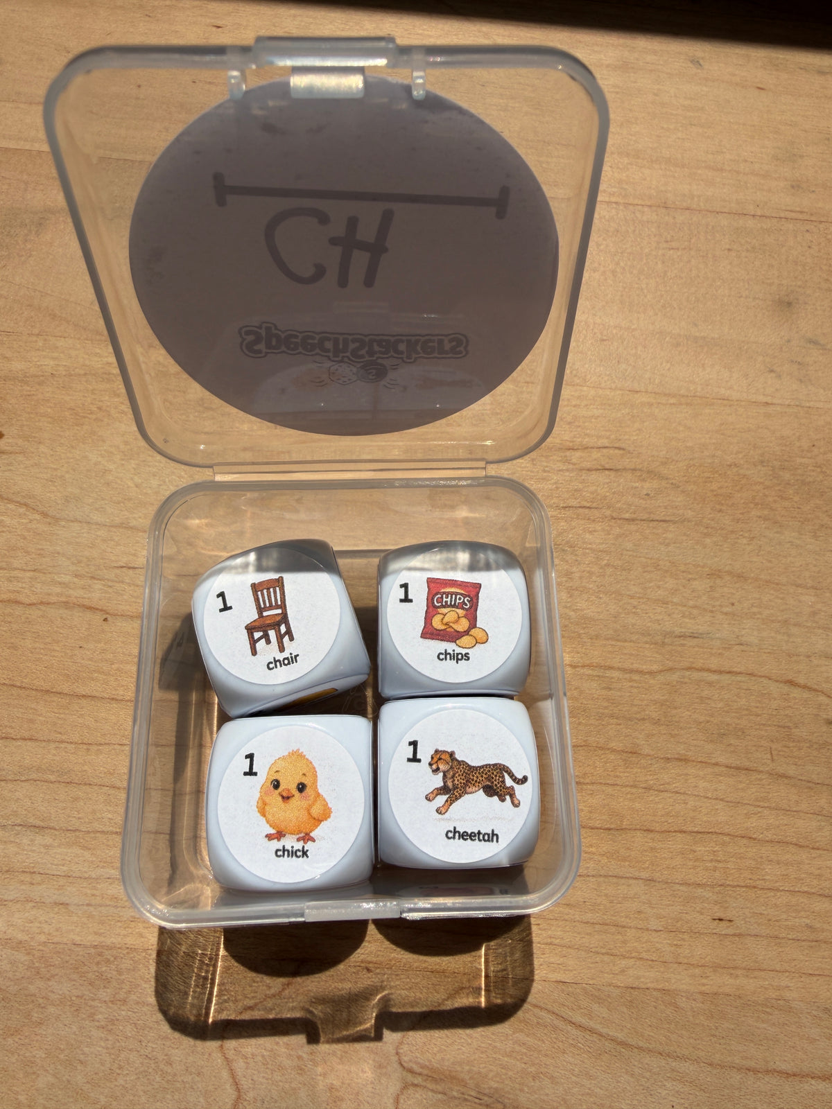 Speech Therapy Articulation Dice Set | SLP Material & Game Resource, 4 Dice, 24 Targets