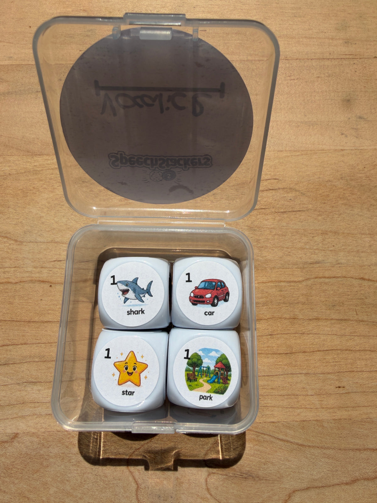 Speech Therapy Articulation Dice Set | SLP Material & Game Resource, 4 Dice, 24 Targets