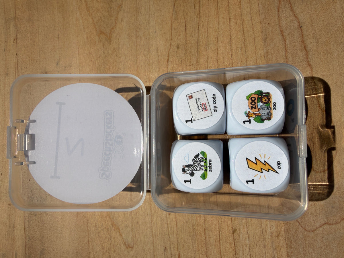 Speech Therapy Articulation Dice Set | SLP Material & Game Resource, 4 Dice, 24 Targets