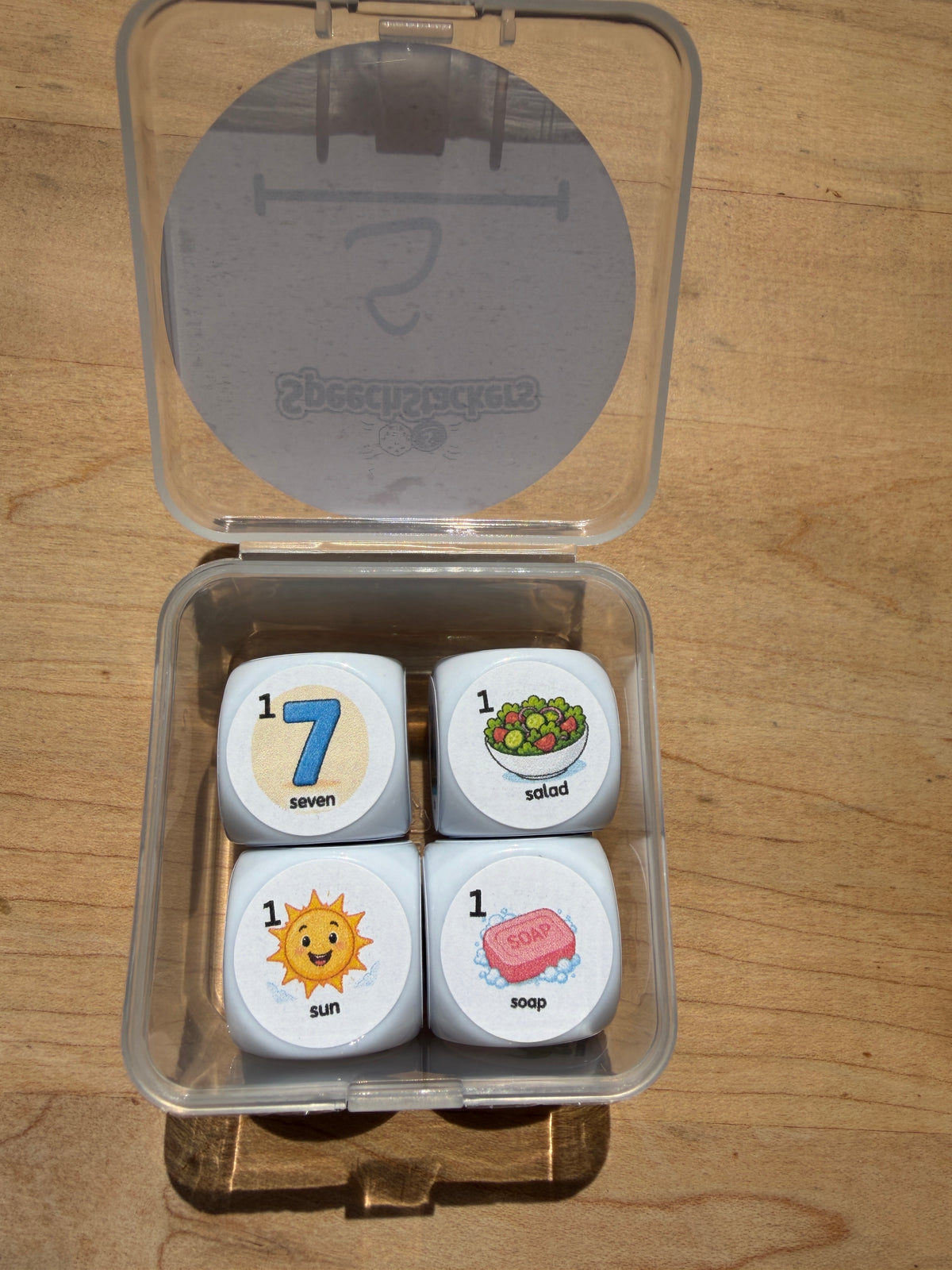 Speech Therapy Articulation Dice Set | SLP Material & Game Resource, 4 Dice, 24 Targets