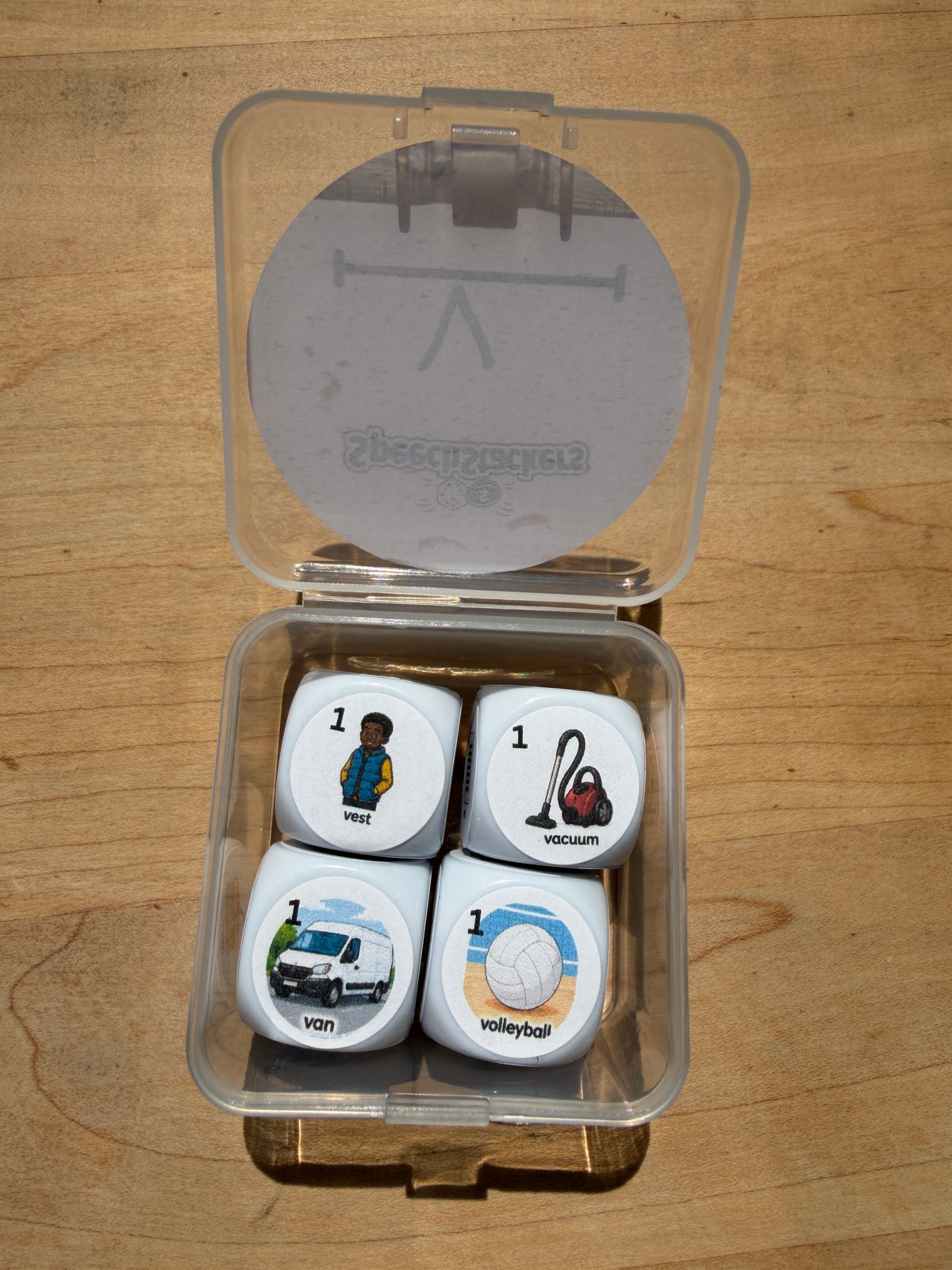 Speech Therapy Articulation Dice Set | SLP Material & Game Resource, 4 Dice, 24 Targets