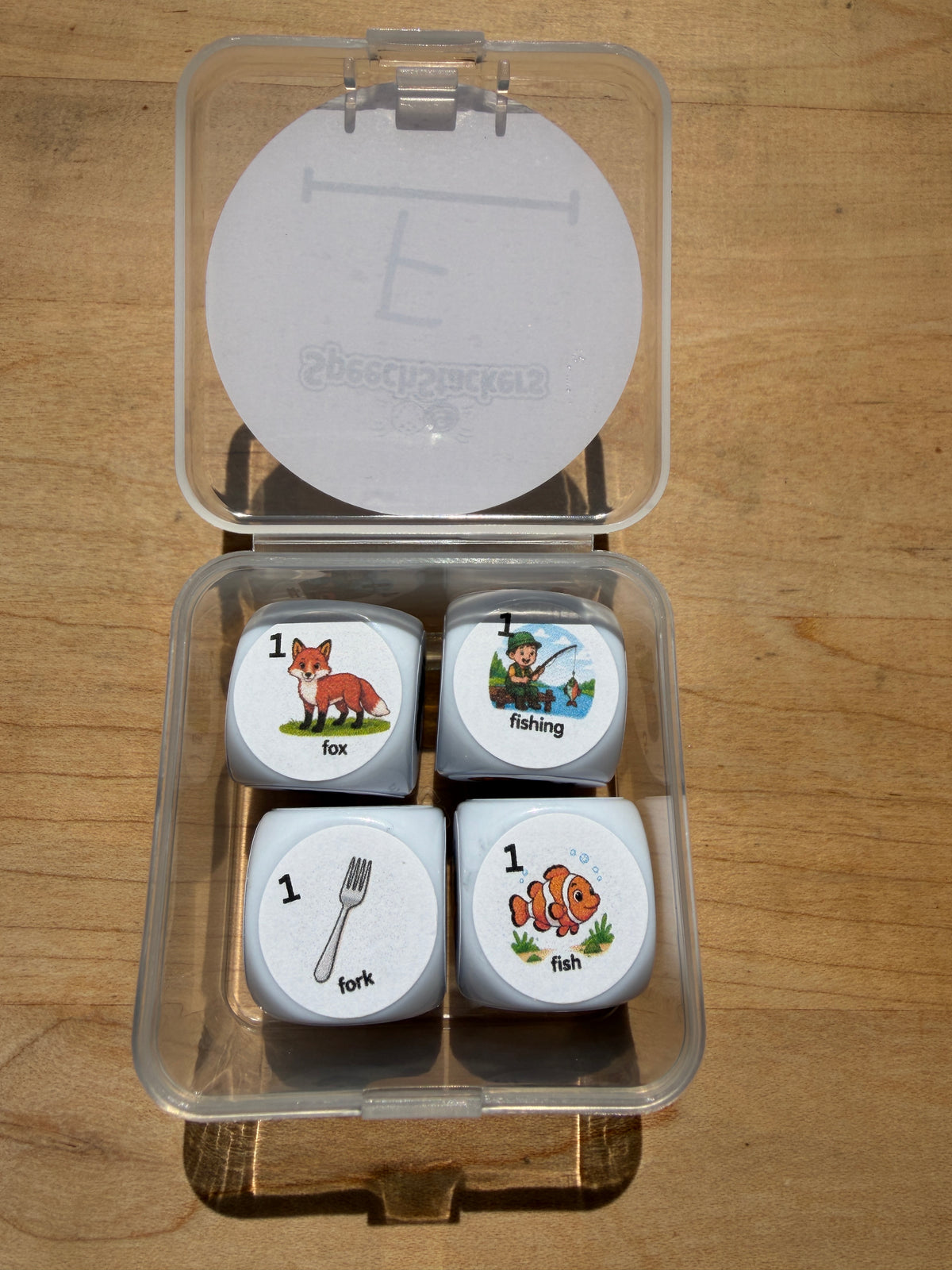 Speech Therapy Articulation Dice Set | SLP Material & Game Resource, 4 Dice, 24 Targets