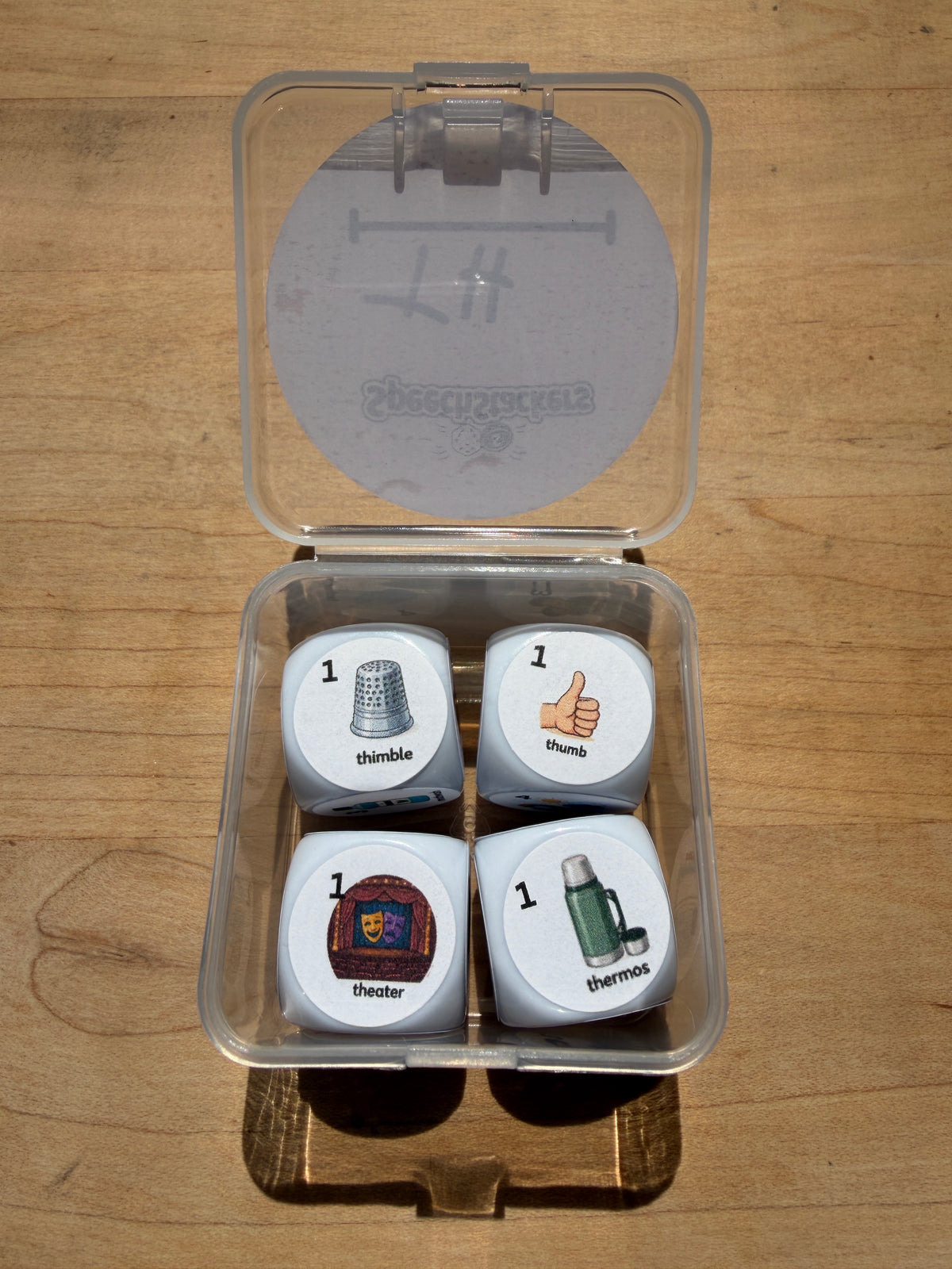 Speech Therapy Articulation Dice Set | SLP Material & Game Resource, 4 Dice, 24 Targets