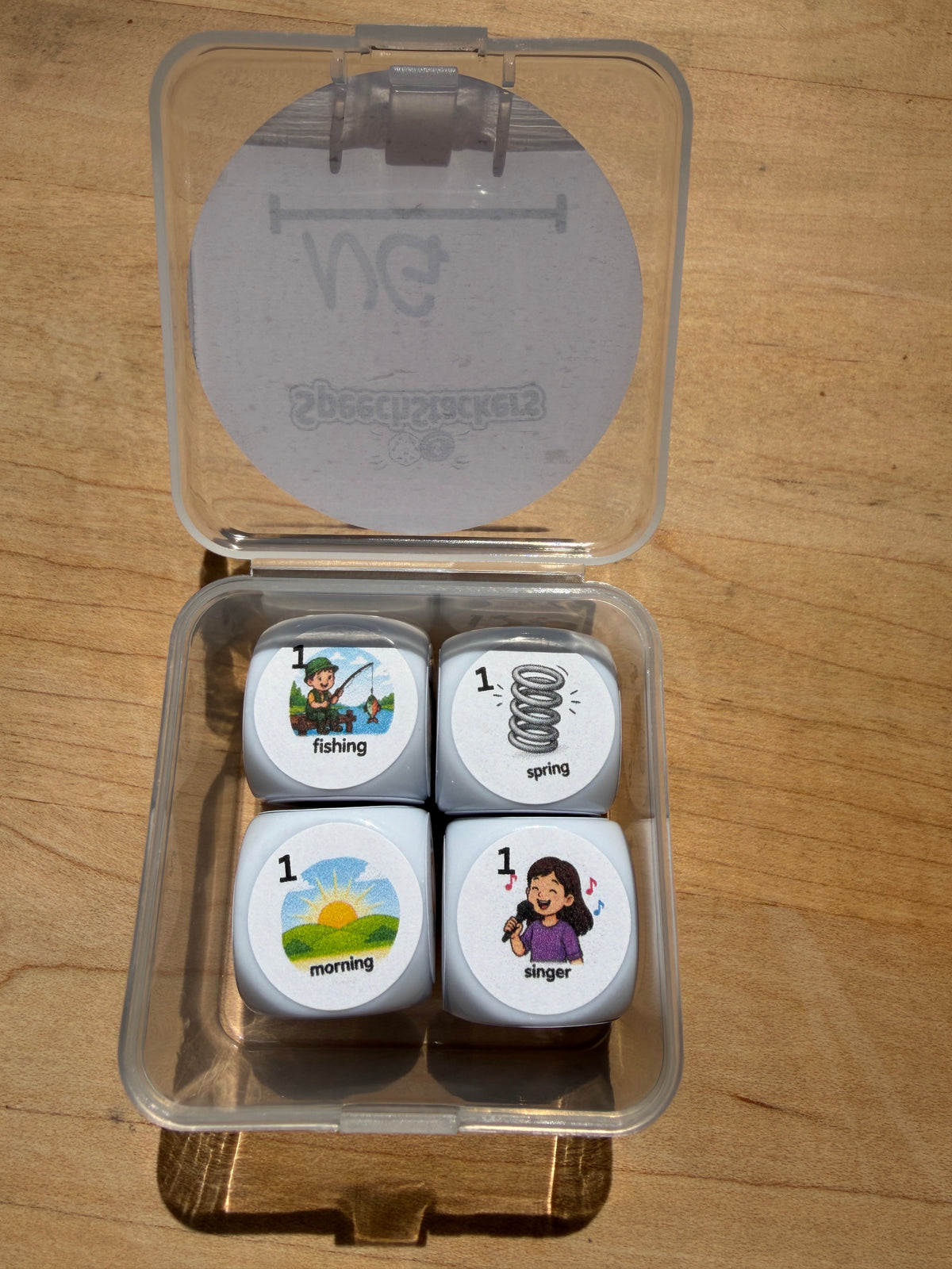 Speech Therapy Articulation Dice Set | SLP Material & Game Resource, 4 Dice, 24 Targets