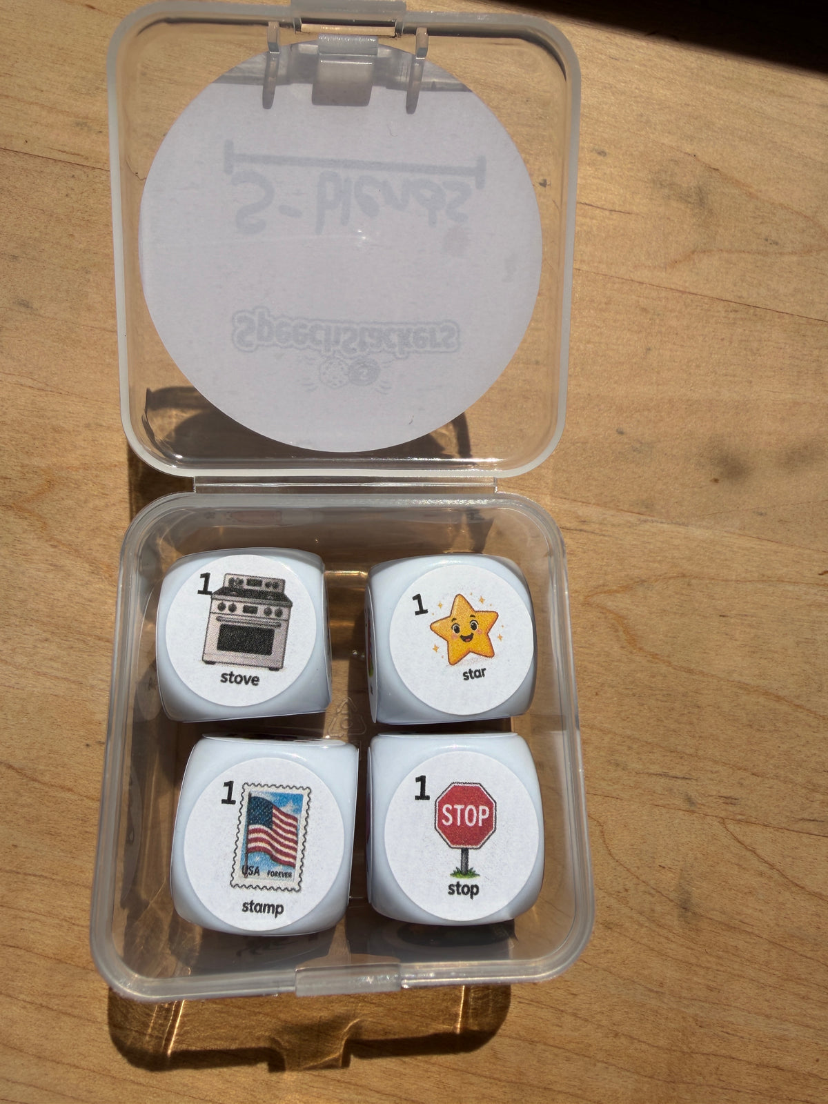 Speech Therapy Articulation Dice Set | SLP Material & Game Resource, 4 Dice, 24 Targets