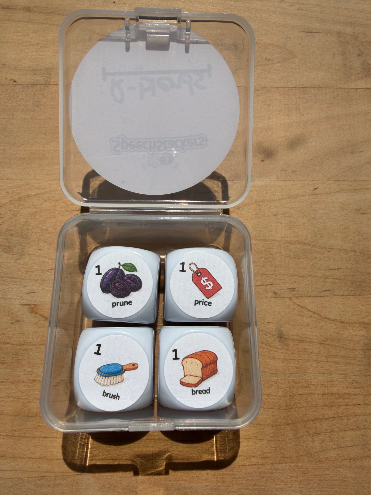 Speech Therapy Articulation Dice Set | SLP Material & Game Resource, 4 Dice, 24 Targets
